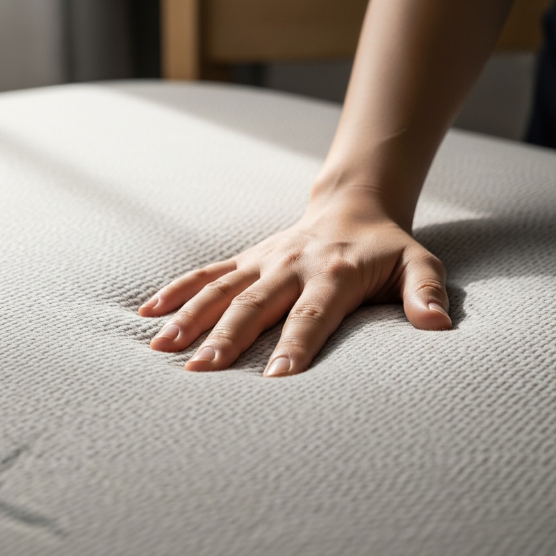 Hand Touching Mattress Fabric - Comfort Experience