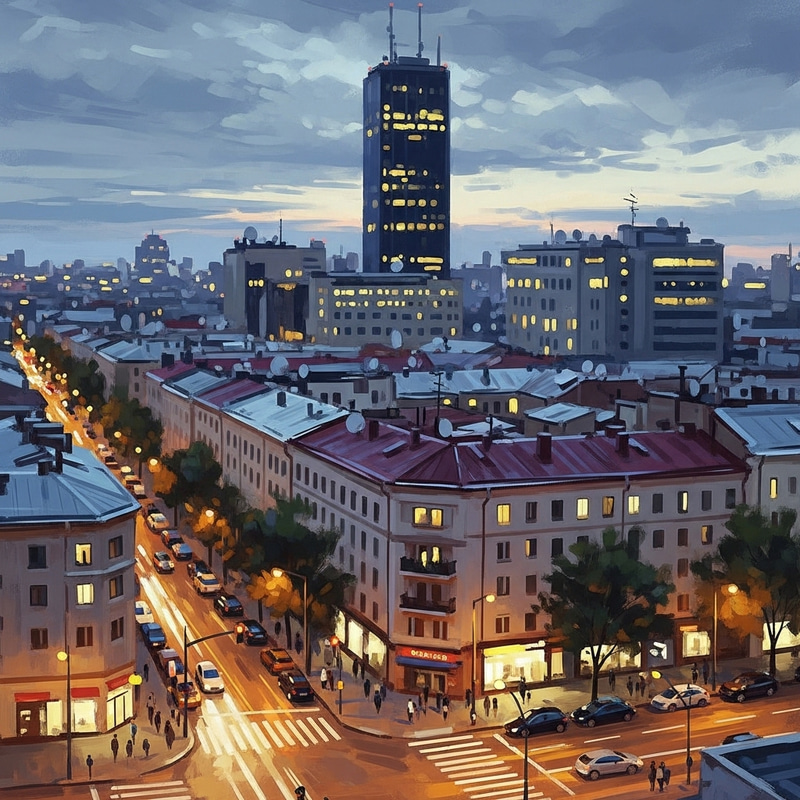 Impressionistic Cityscape Painting: Urban Life Art Impressionistic Cityscape Painting: Urban Life Art