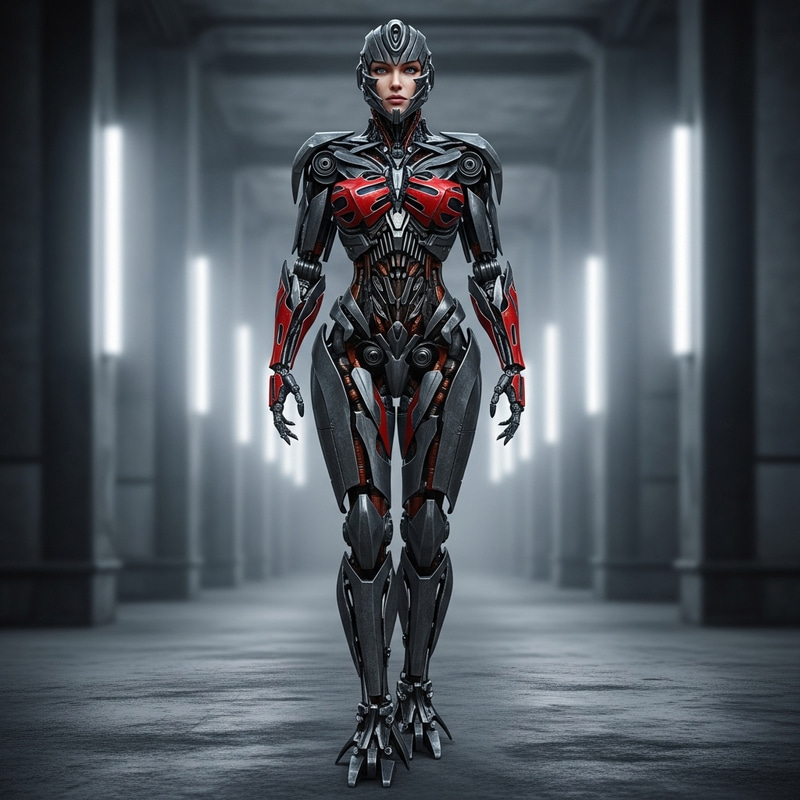 Realistic Iron Robot - Megan Fox Like Transformers Android Realistic Iron Robot - Megan Fox Like Transformers Android
