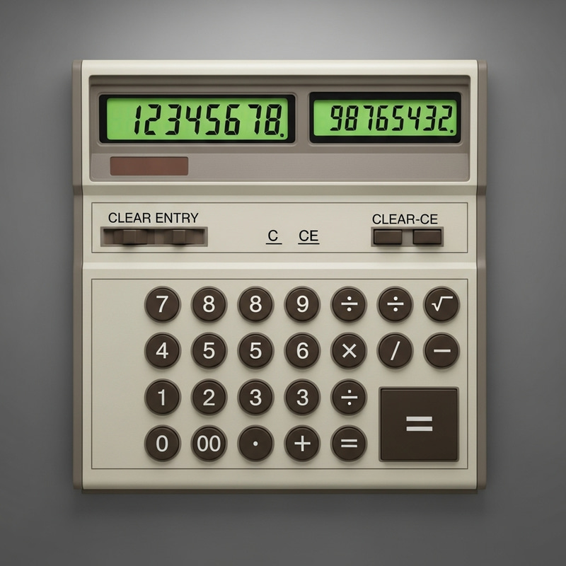 Flat Front View Calculator with Additional Screen Flat Front View Calculator with Additional Screen