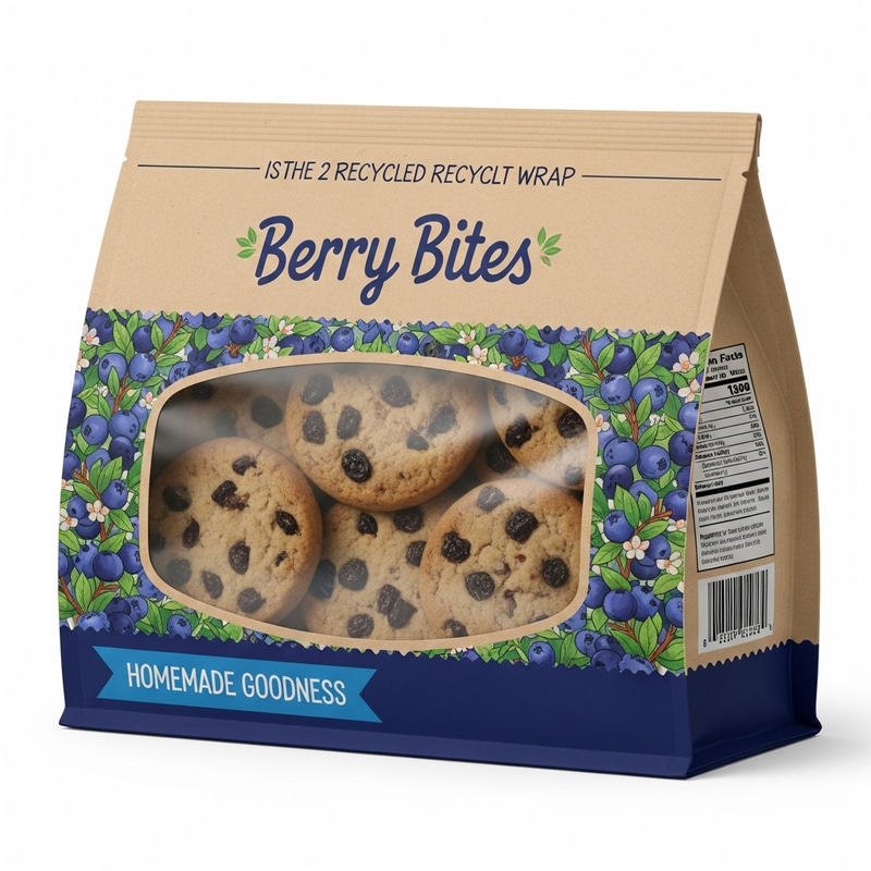Blueberry Cookies Packaging Design Blueberry Cookies Packaging Design