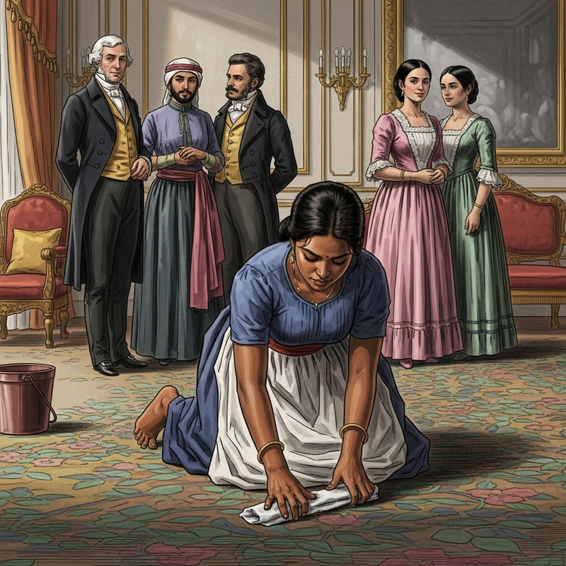 19th Century Philippines: High Society Observing Working Class Woman 19th Century Philippines: High Society Observing Working Class Woman