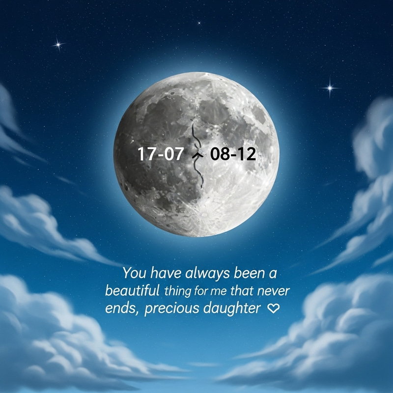 Enchanting Moonlit Sky with Personal Message | Nighttime Beauty Enchanting Moonlit Sky with Personal Message | Nighttime Beauty