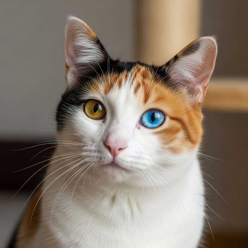 Unique Odd-Eyed Cat: Captivating Beauty of Amber and Blue Eyes Unique Odd-Eyed Cat: Captivating Beauty of Amber and Blue Eyes