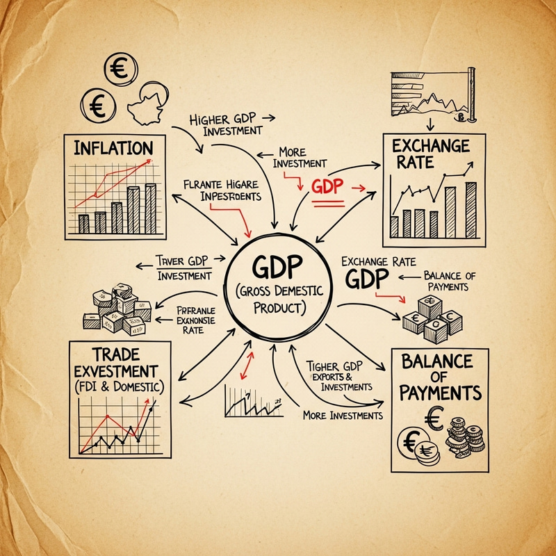 Relationship Between GDP, Inflation, Exchange Rate, Trade, Investment & BOP Relationship Between GDP, Inflation, Exchange Rate, Trade, Investment & BOP