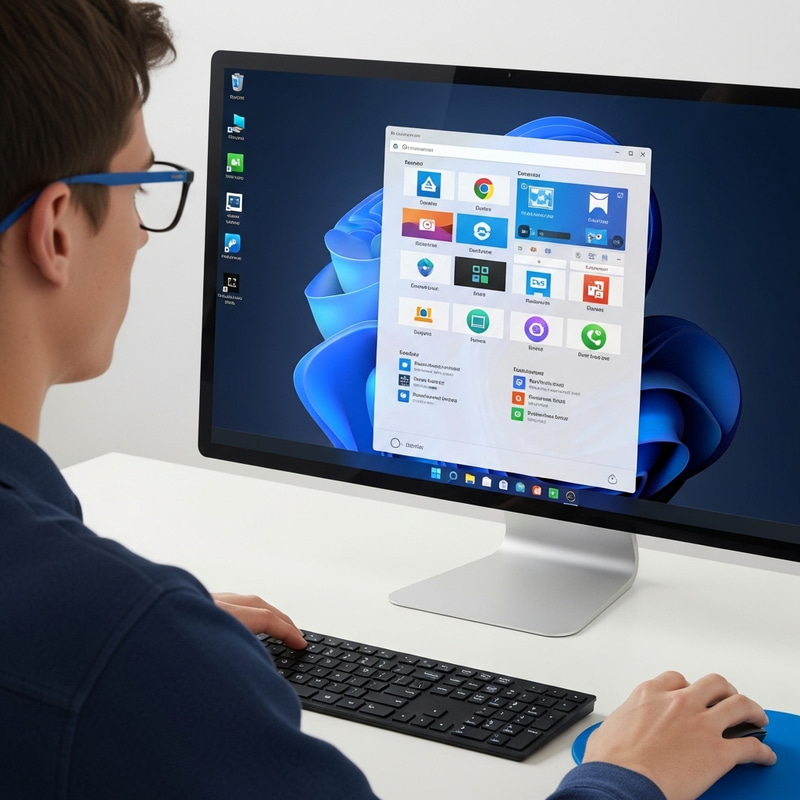 Windows 11 User Interface: Modern Layouts and Vibrant Colors