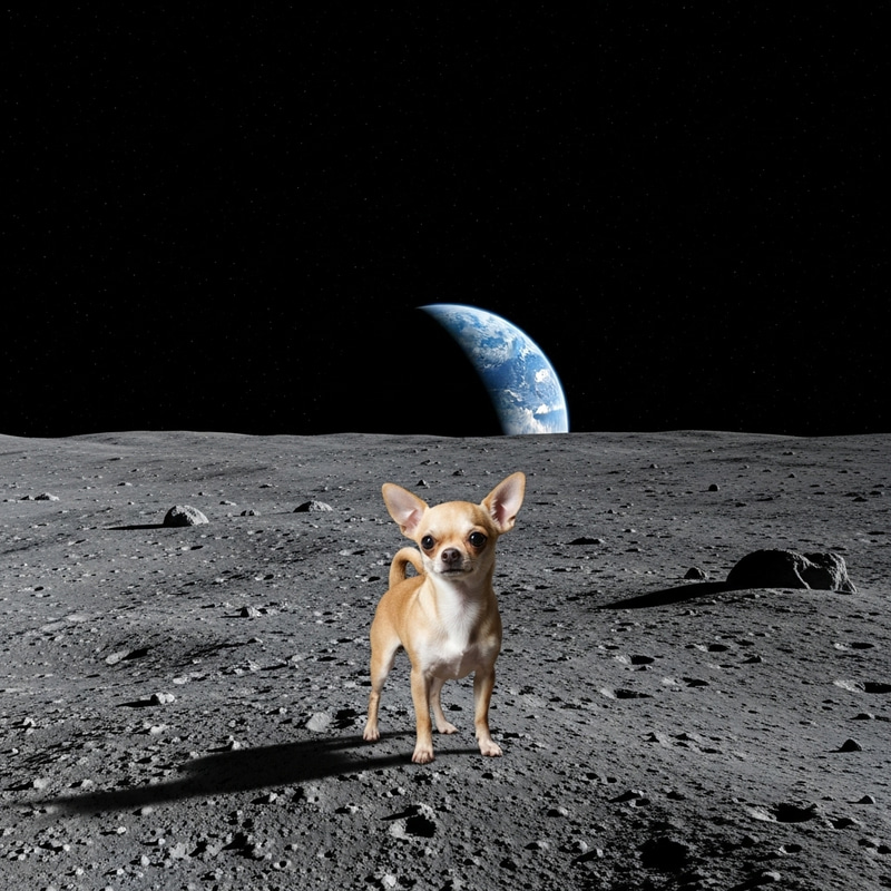 Chihuahua on Moon - Lunar Adventure Chihuahua on Moon - Lunar Adventure