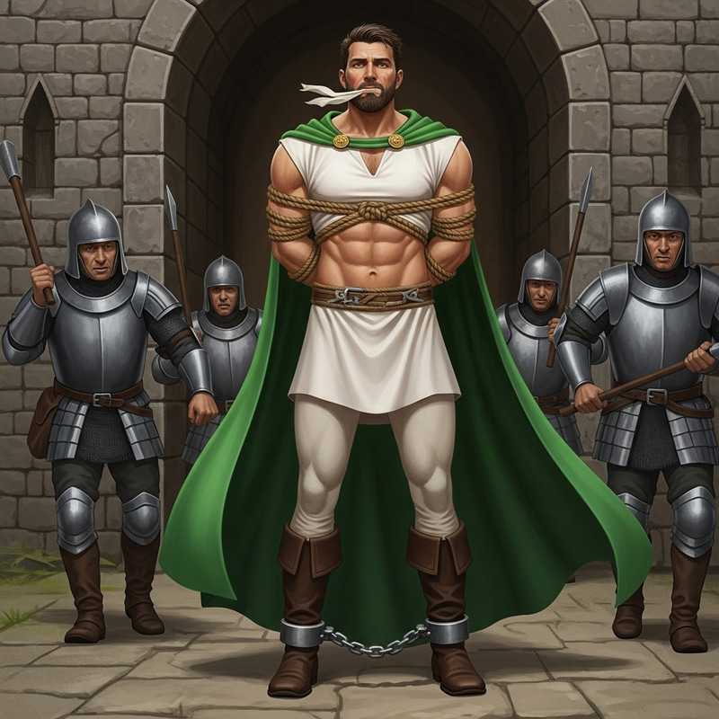 Arrested Prince: Vulnerability and Strength in Green Cape Display Arrested Prince: Vulnerability and Strength in Green Cape Display