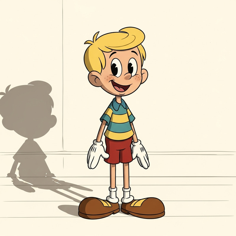 Cheerful Pixar-Style Blonde Portrait Cheerful Pixar-Style Blonde Portrait