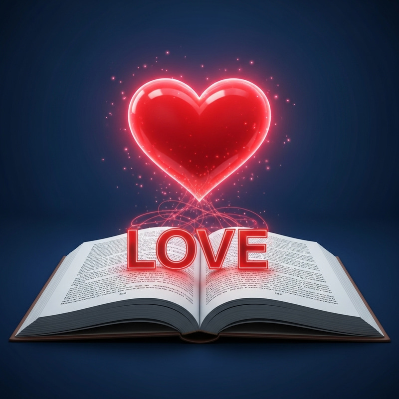 A Beautiful Tale of Love: Vibrant Heart & Open Book A Beautiful Tale of Love: Vibrant Heart & Open Book
