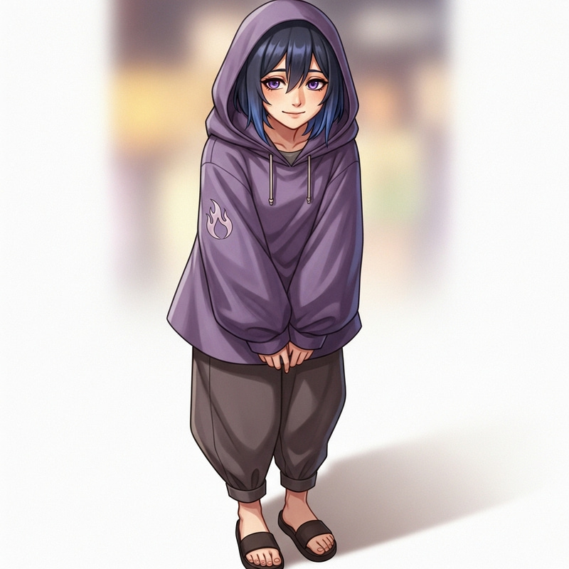 Cute Hinata: Gentle Character with Blueish-Black Hair