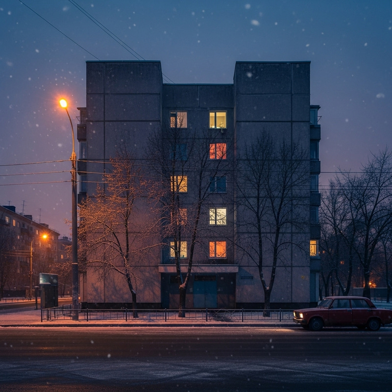 1989 Panelka House in USSR - Retro Style Aesthetic Evening