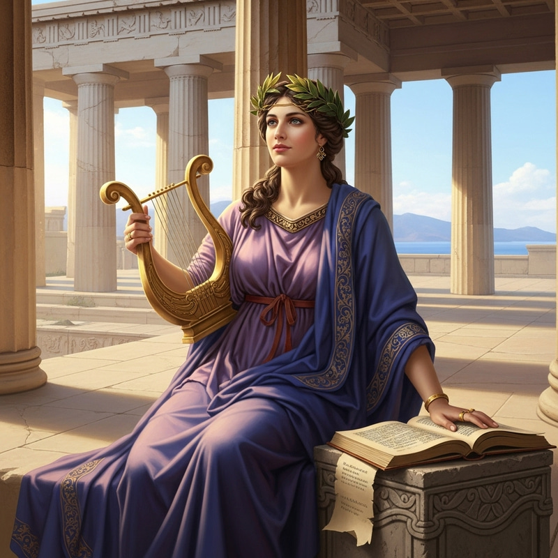Create Realistic Image of Calliope: Muse of Epic Poetry Create Realistic Image of Calliope: Muse of Epic Poetry