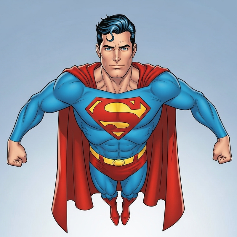 Ultimate Superhero Superman with Powers of Flight and Strength