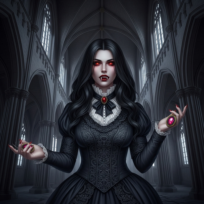 Ethereal Gothic Female Vampire | Dark Fantasy Imagery Ethereal Gothic Female Vampire | Dark Fantasy Imagery