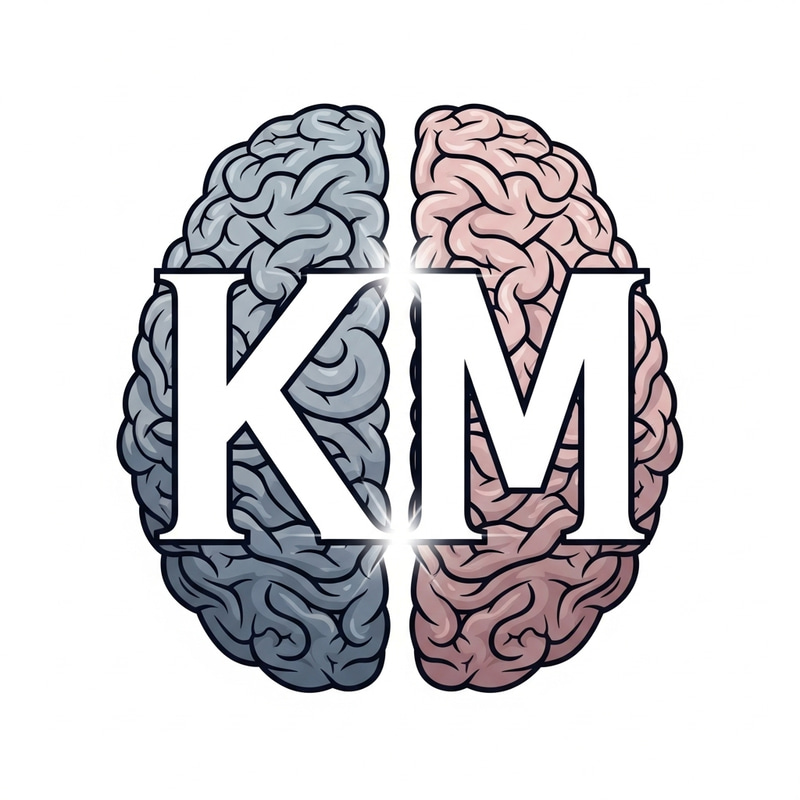 Human Brain Logo Design: K&M Split Human Brain Logo Design: K&M Split