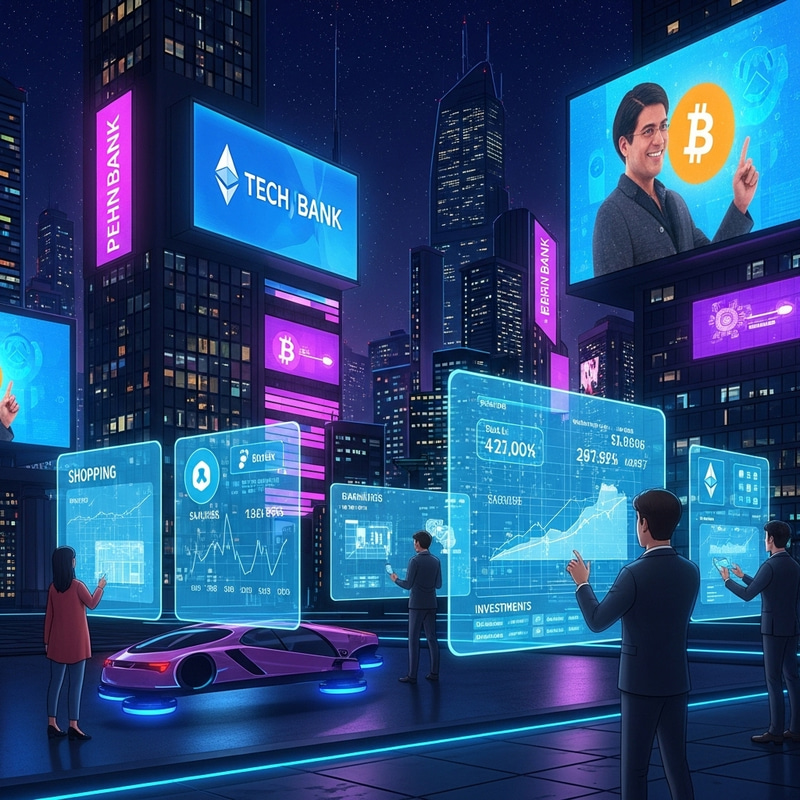 Futuristic Digital Currency | Tech-forward City Scene Futuristic Digital Currency | Tech-forward City Scene