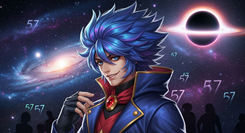 Cosmic Blue & Purple-Haired Anti-Hero: A Galactic Encounter Cosmic Blue & Purple-Haired Anti-Hero: A Galactic Encounter