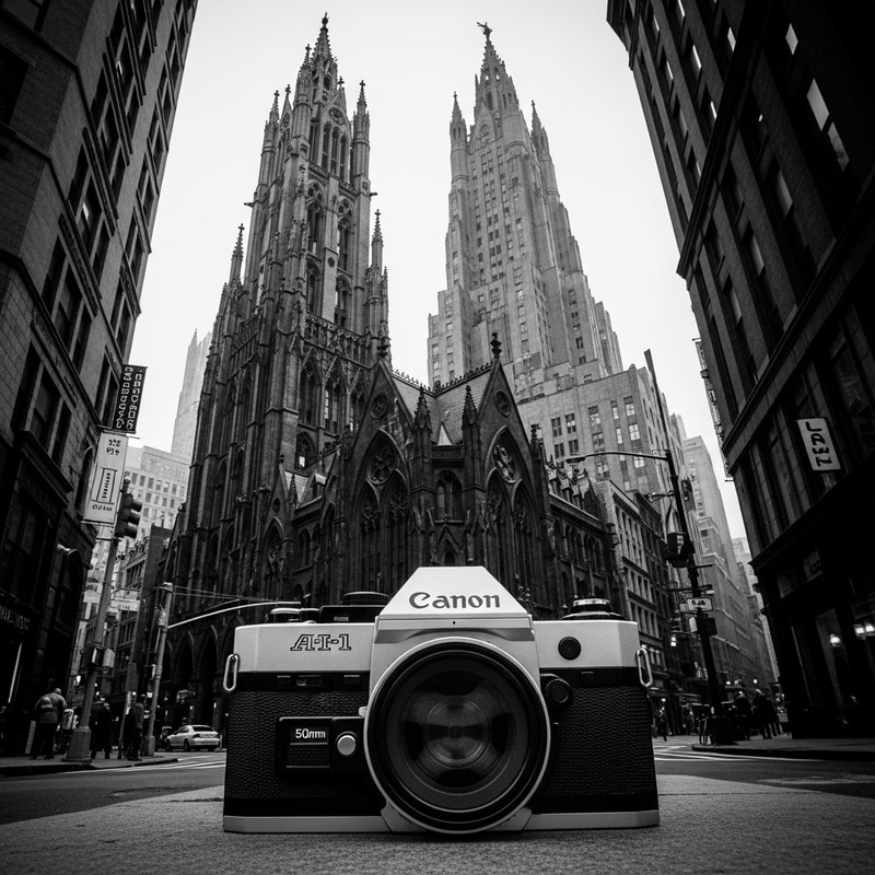 Gothic Architecture in 1989 New York - Dystopian Streets and Cyberpunk Vibes Gothic Architecture in 1989 New York - Dystopian Streets and Cyberpunk Vibes