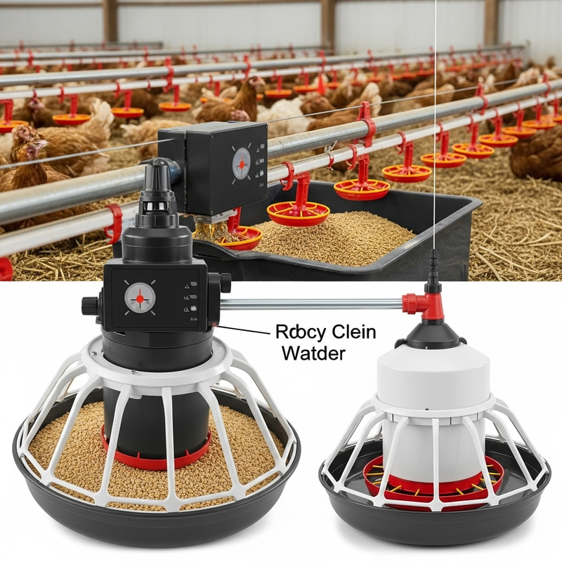 Automatic Chicken Feeder & Watering System with Sensor