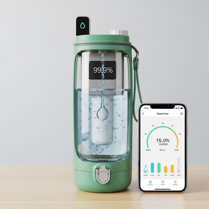 Eco-Friendly Water Bottle with Filtration | Smart Sensor & App