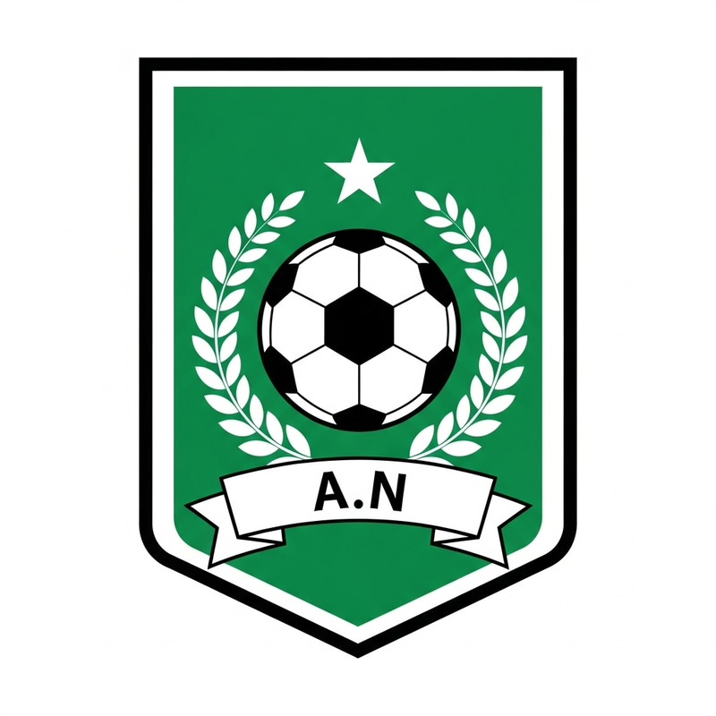Atletico Nacional Soccer Team Badge - Green Background and Laurel Wreath