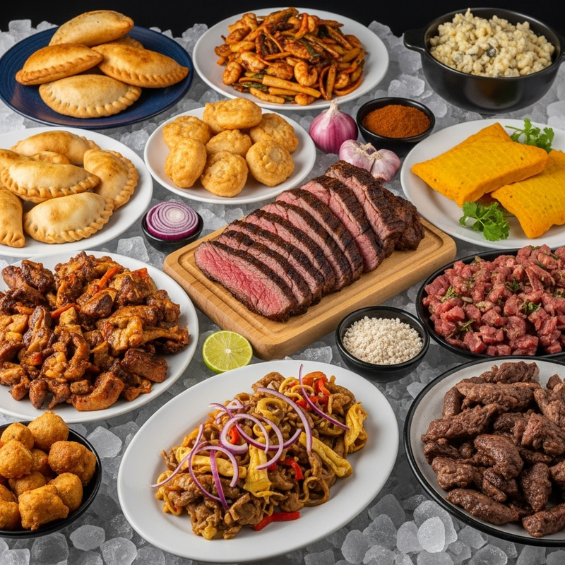 Ice Spice Uruguaya: Vibrant Cuisine Displayed on Ice Ice Spice Uruguaya: Vibrant Cuisine Displayed on Ice