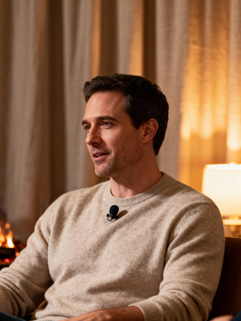 Cozy Fireside Chat Setting with Warm Lighting Cozy Fireside Chat Setting with Warm Lighting