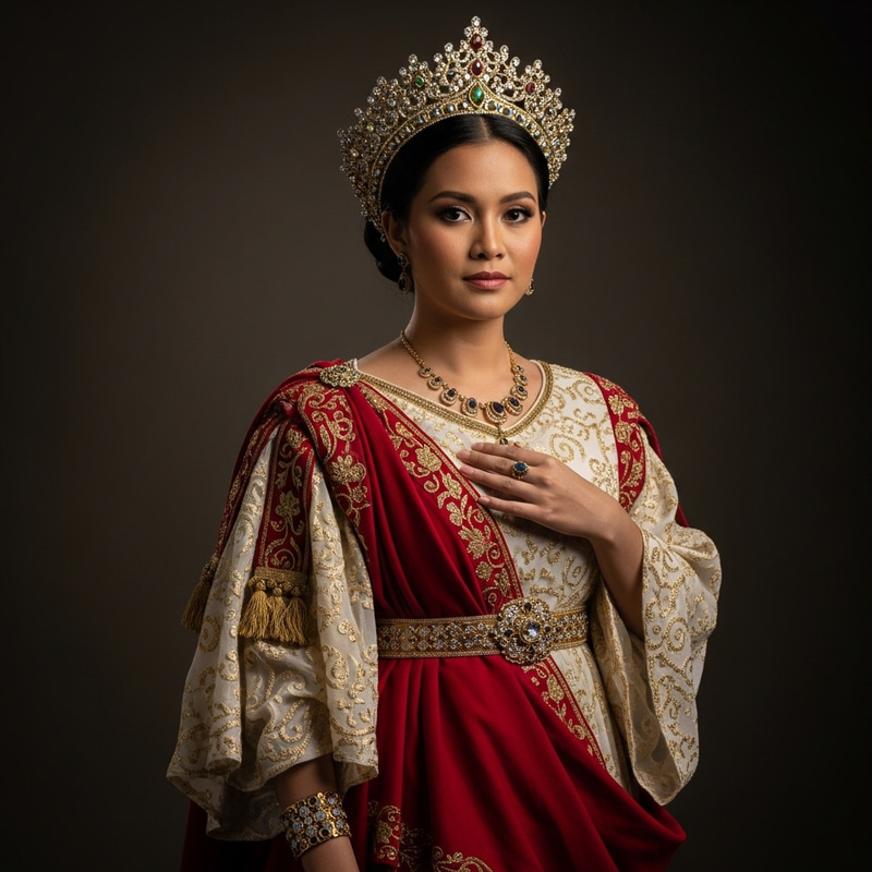 Filipina Princess in Roman Empire Dress | Majestic Philippines Royalty