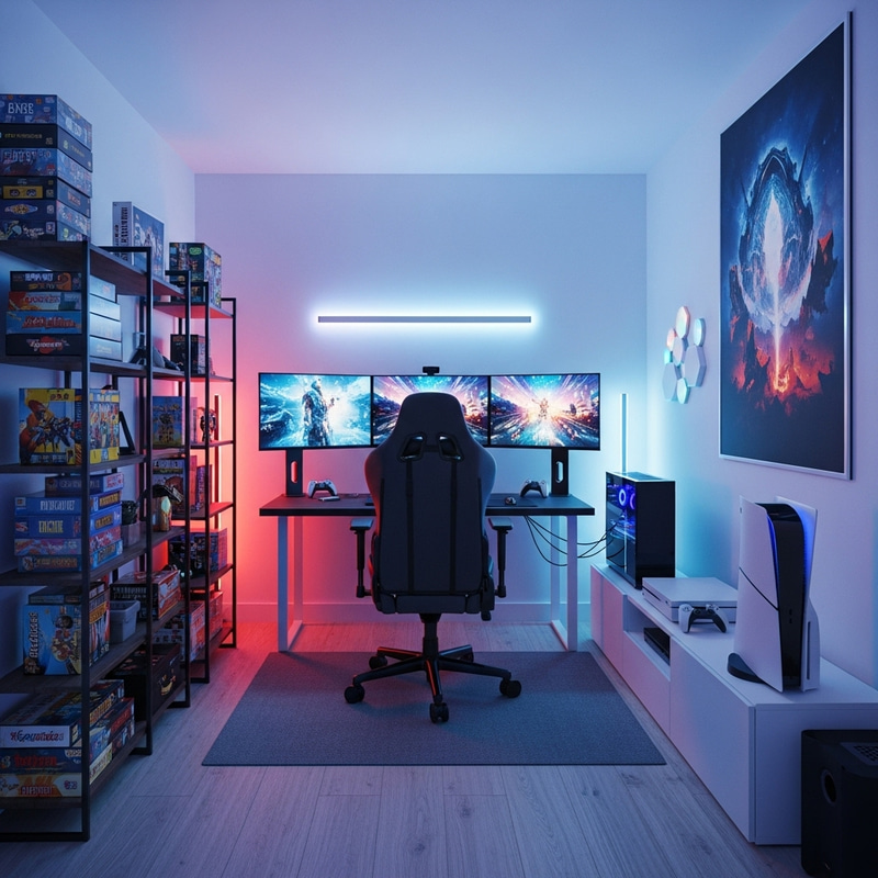 Ultimate Gaming Room Setup with RGB Lighting | Video Game Oasis Ultimate Gaming Room Setup with RGB Lighting | Video Game Oasis