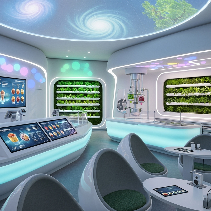 Futuristic Organic Ice Cream Shop Design Futuristic Organic Ice Cream Shop Design