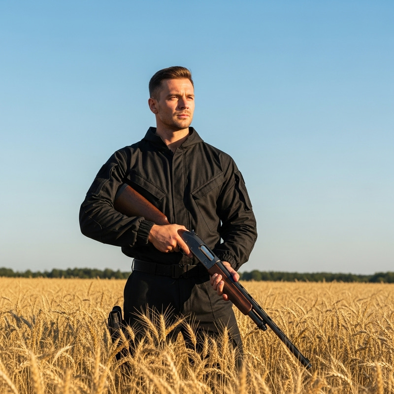 John Wick with Shotgun in Wheat Field John Wick with Shotgun in Wheat Field