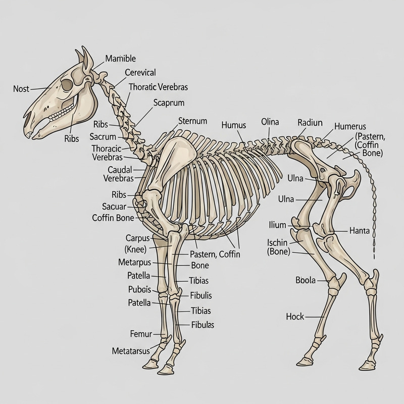 Clear Horse Bone Anatomy | Explore Detailed Skeletal Structure