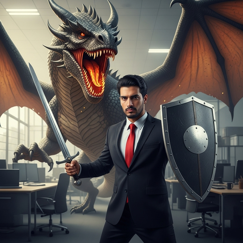 Man in Office Clothes Battles Dragon: A Real-Life Gamification Man in Office Clothes Battles Dragon: A Real-Life Gamification