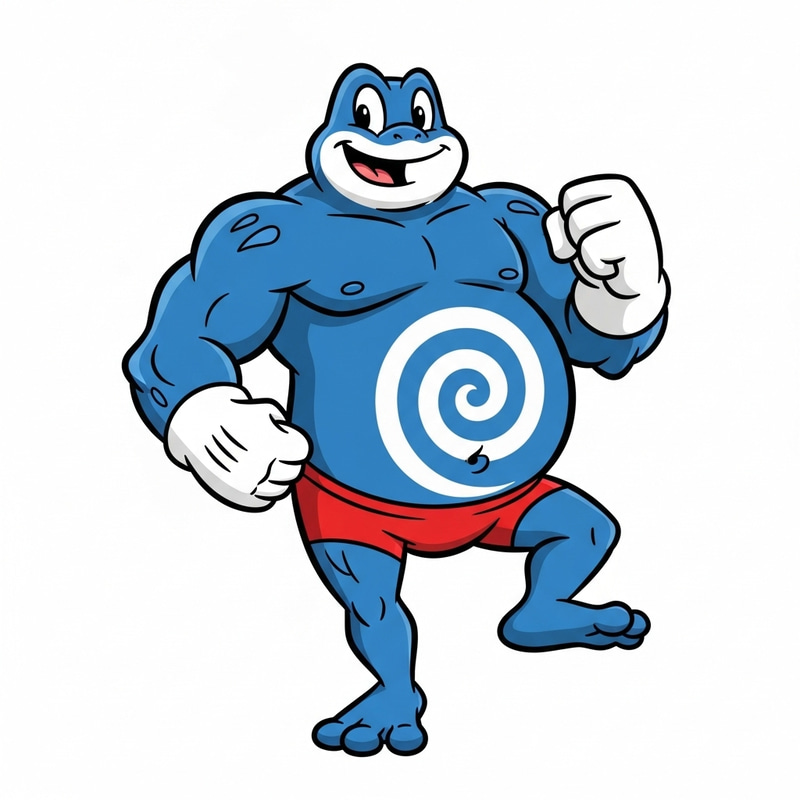 Poliwrath in Speedos: Cartoon Character Fun Poliwrath in Speedos: Cartoon Character Fun