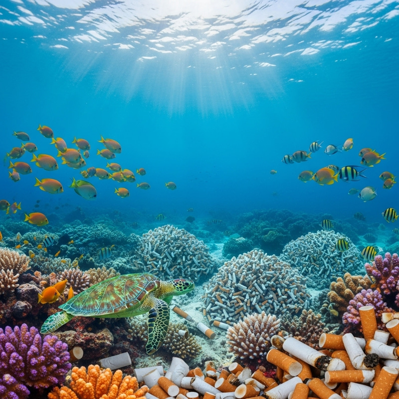 Devastating Effect of Cigarette Ends on Marine Life Devastating Effect of Cigarette Ends on Marine Life