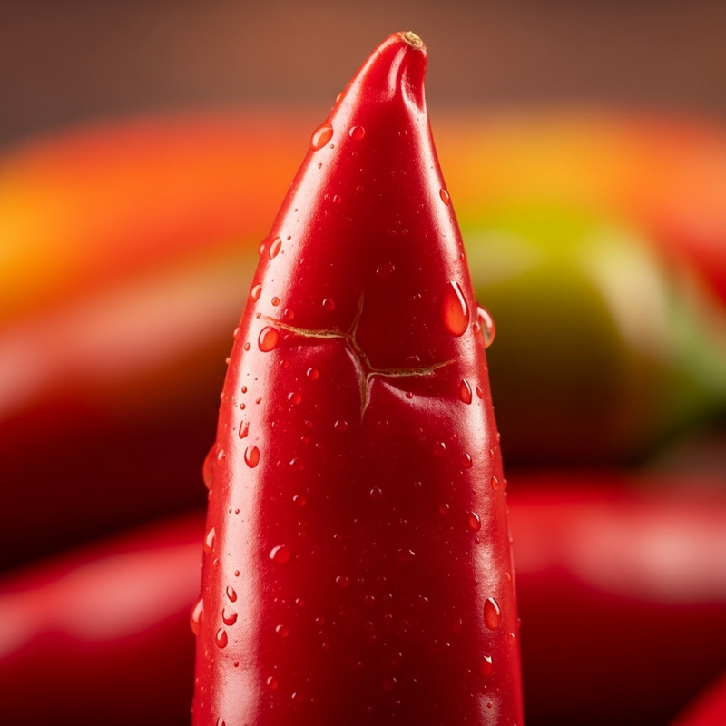 Close-Up of Chili Pepper | Soft Warm Colors Background Close-Up of Chili Pepper | Soft Warm Colors Background