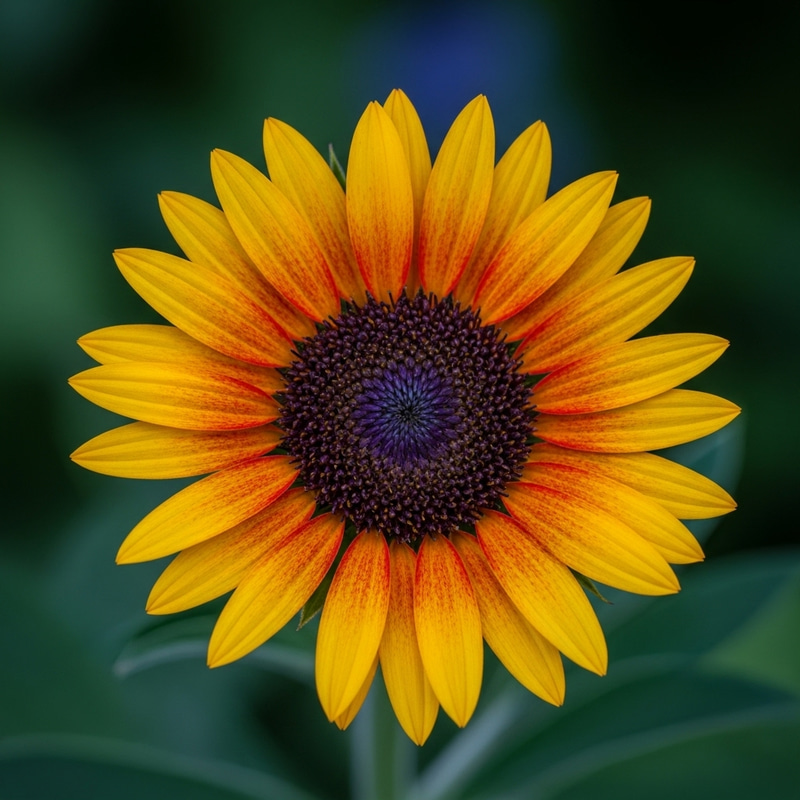Vibrant Sunflowers, Salvias, and Lupines in Detailed HDR Botanical Photography