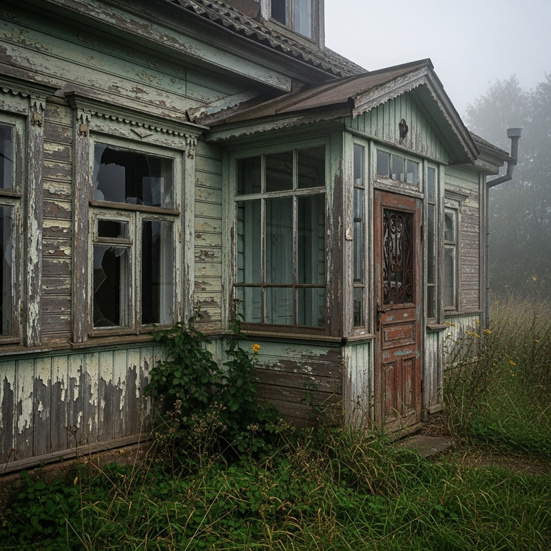 Mysterious Dilapidated House - Timeless Nostalgia & Melancholy