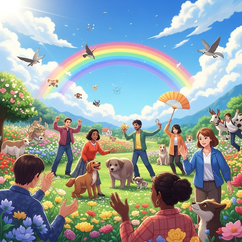 Joyful Colorful Image: Radiating Happiness and Positivity Joyful Colorful Image: Radiating Happiness and Positivity