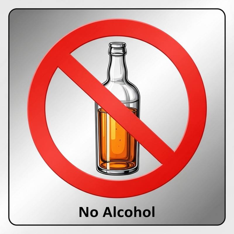 No Alcohol Sign - Detailed Symbol for Public Spaces No Alcohol Sign - Detailed Symbol for Public Spaces