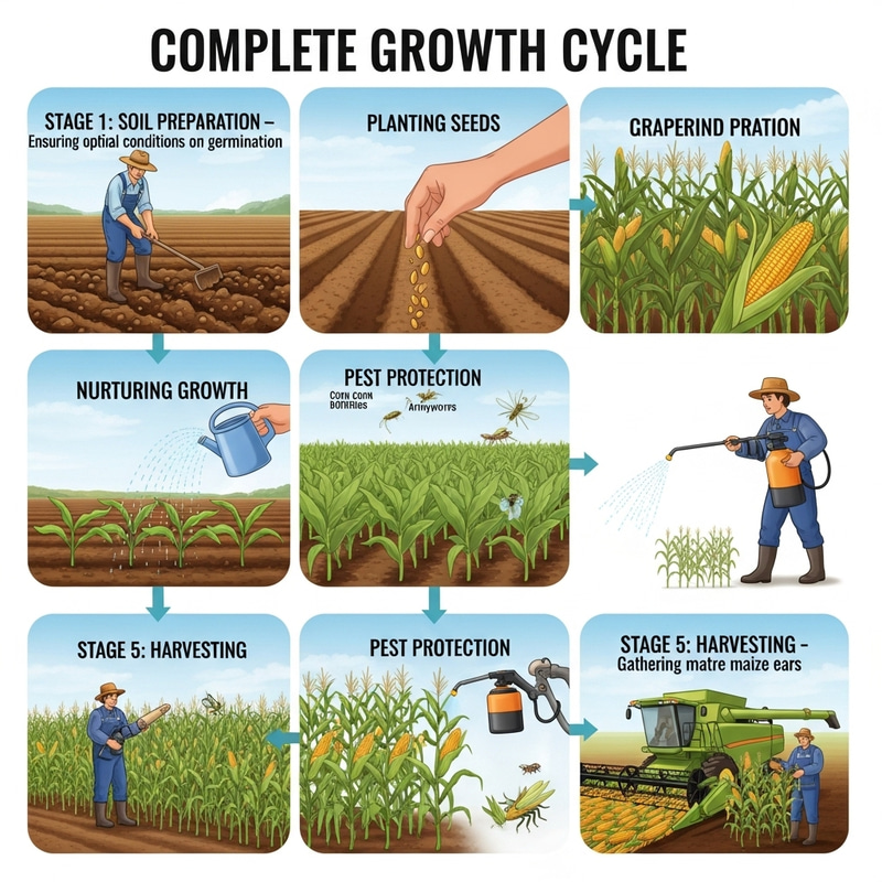 Growing Maize: A Comprehensive Diagram Guide Growing Maize: A Comprehensive Diagram Guide
