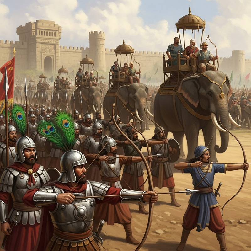 Majestic Srivijaya Empire March: Archers, Spearmen, Elephants Majestic Srivijaya Empire March: Archers, Spearmen, Elephants