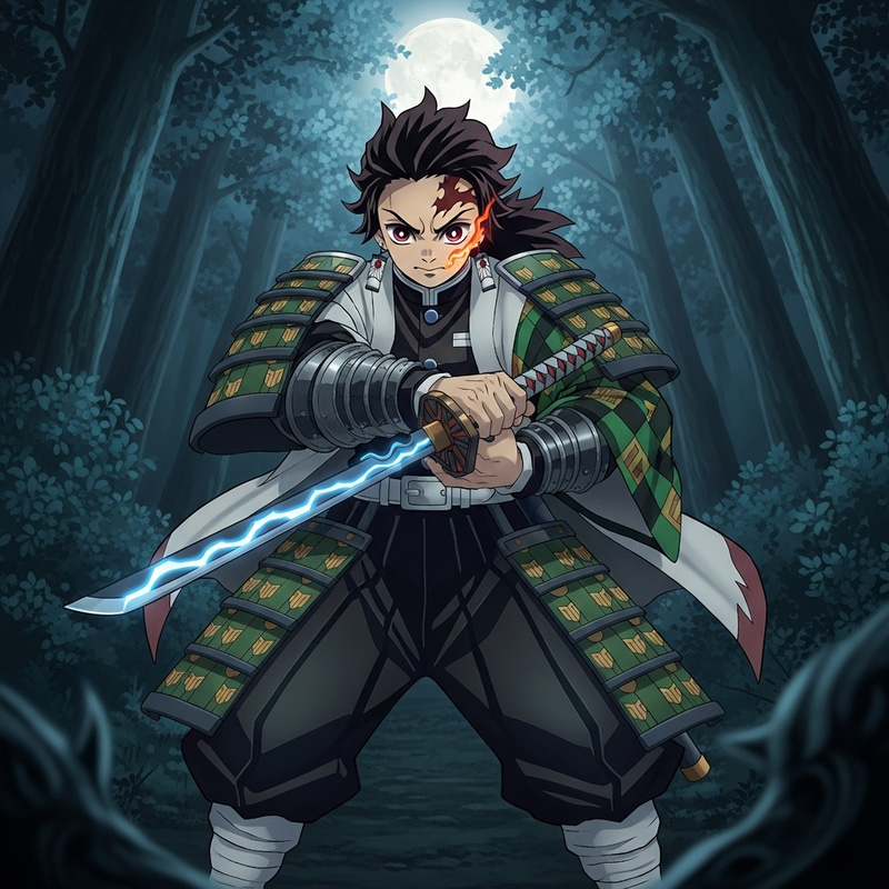 Demon Slayer: The Fearless Hunter in Battle