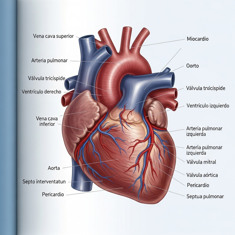 Spanish Names of Heart Parts Illustrated Spanish Names of Heart Parts Illustrated