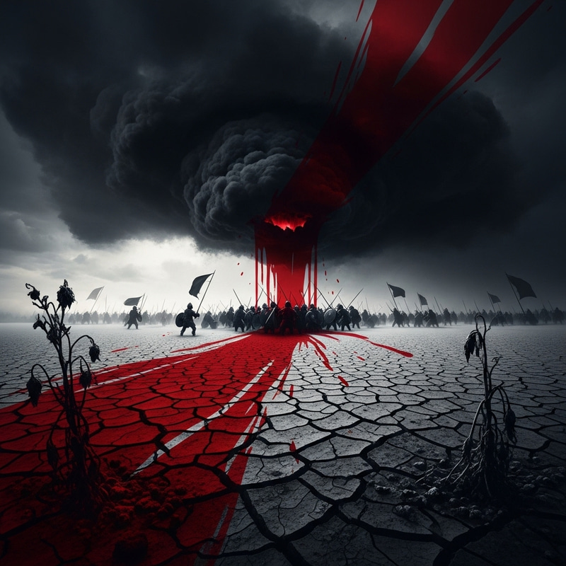 Hunger, War, Darkness, Blood: Evocative Images of Life's Struggles