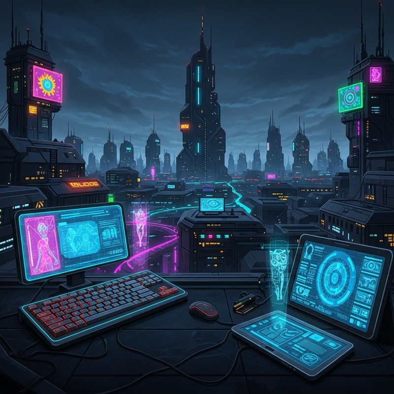 Futuristic Neon Vibes: AK477ONLINE - Sci-Fi Urban Illumination