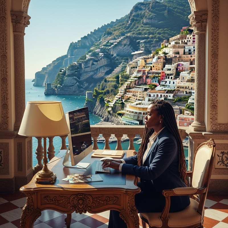 Confident Professional at Historic Italian Villa on Amalfi Coast Confident Professional at Historic Italian Villa on Amalfi Coast