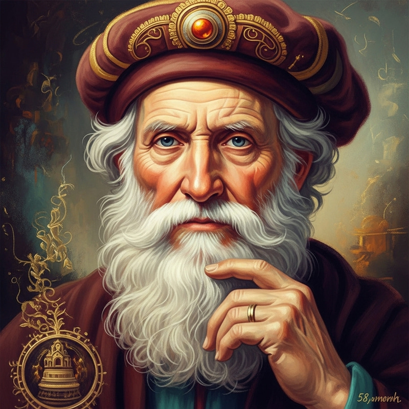 Wise Gentleman in Vibrant Pastel Portrait | Timeless Masterpiece Wise Gentleman in Vibrant Pastel Portrait | Timeless Masterpiece