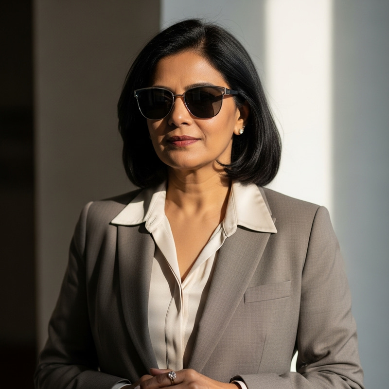 Professional South Asian Lady in Stylish Sunglasses